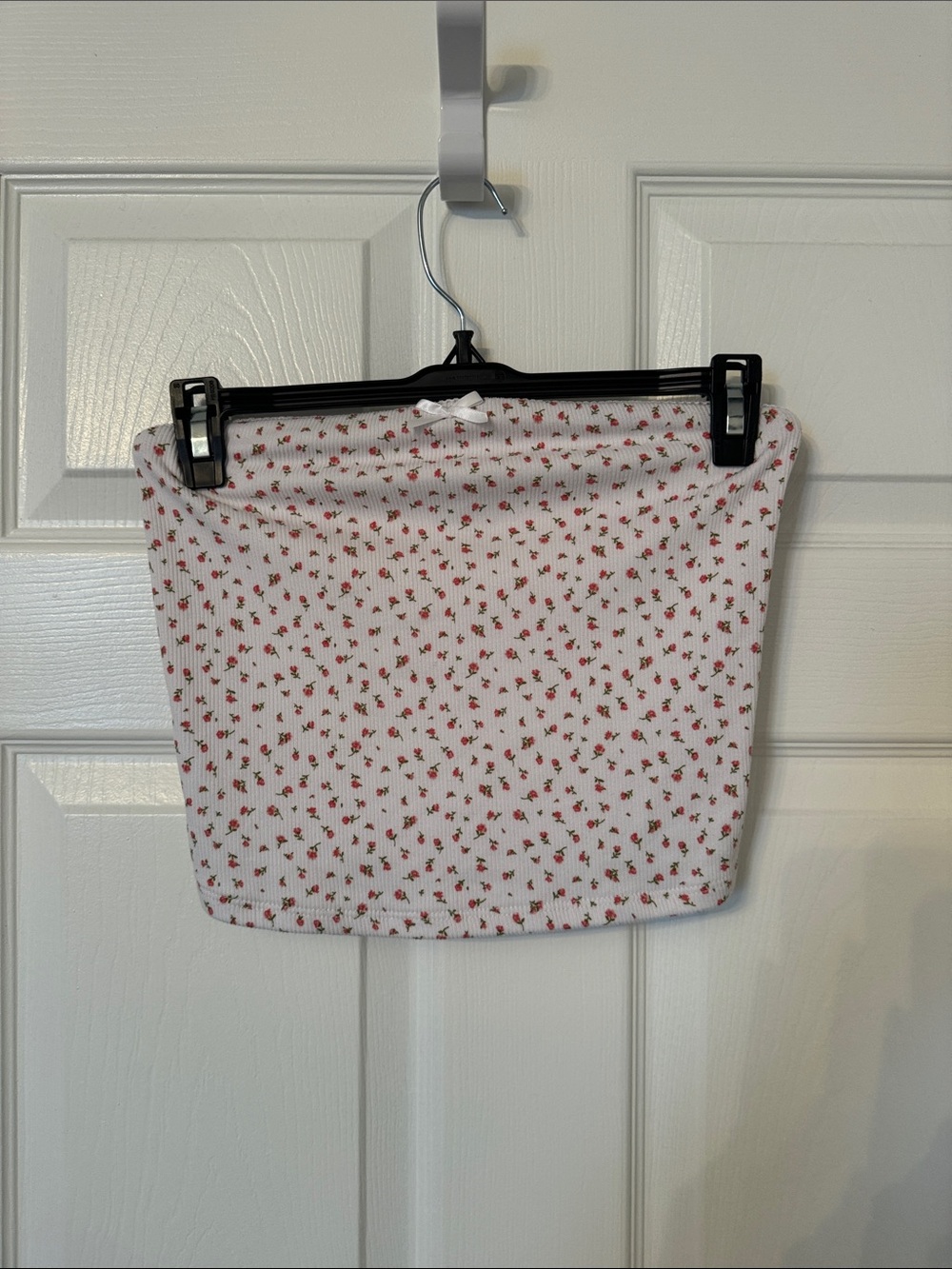 Pink flower tube top
